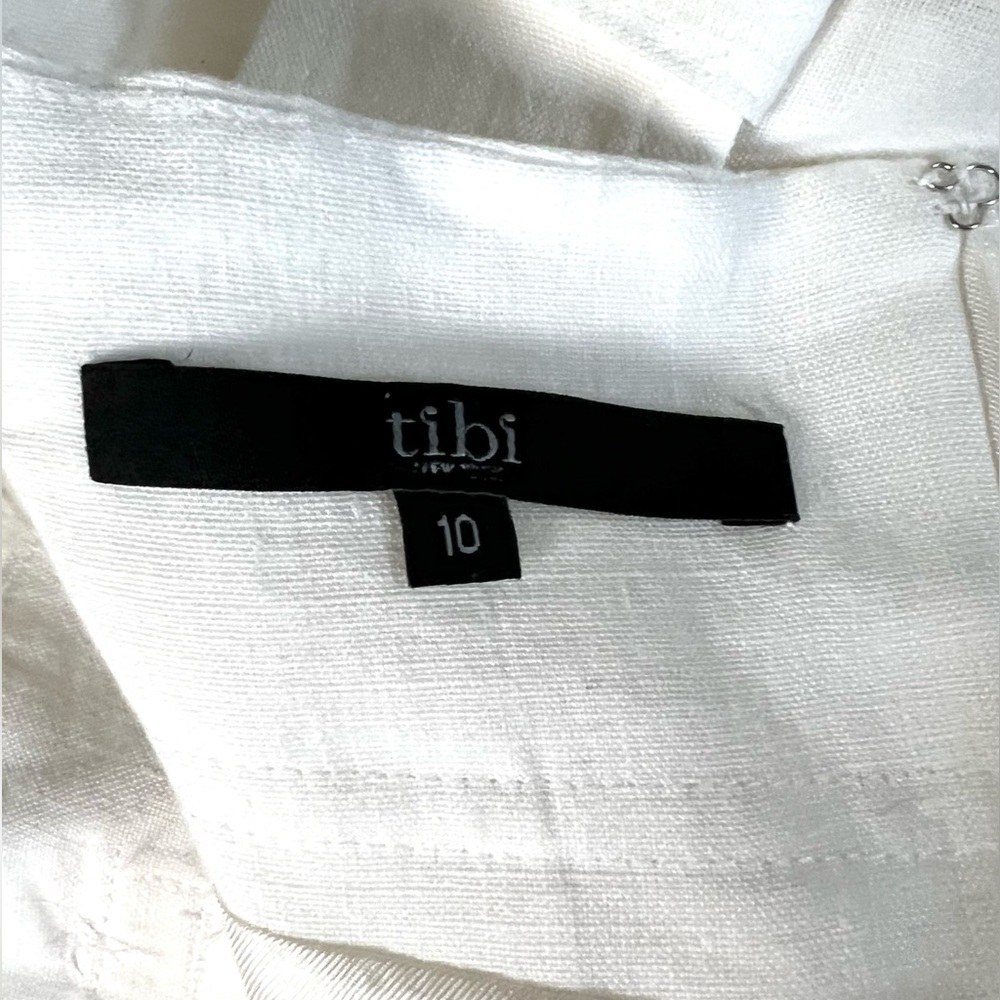 NWOT Tibi Linen Midi A-line Skirt with Belt - Picture 6 of 7